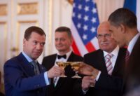 Dmitrij Anatoljevič Medveděv, Václav Klaus a Barack Huissein Obama na Pražském hradě